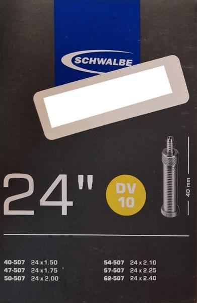 Schwalbe Schlauch Nr. 10 (DV 40mm) long, 24" x 1,75 - 2,125